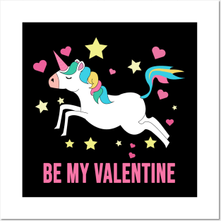 Valentine unicorn Posters and Art